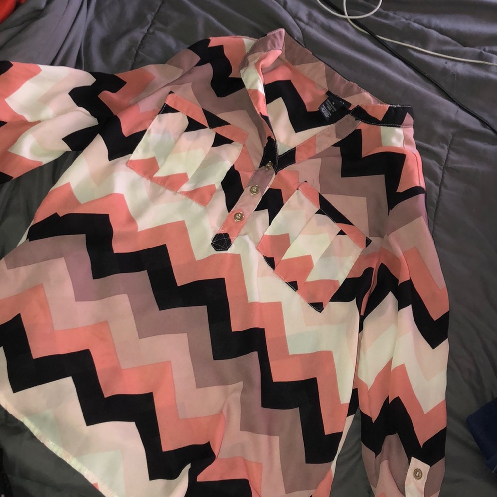 Zigzag peach Blouse